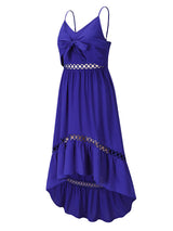 Woven Irregular Mid Length Sling Dress kakaclo