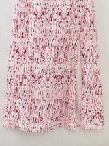 Blue Zone Planet |  Ladies Linen Blend Printed Midi Resort Dress BLUE ZONE PLANET