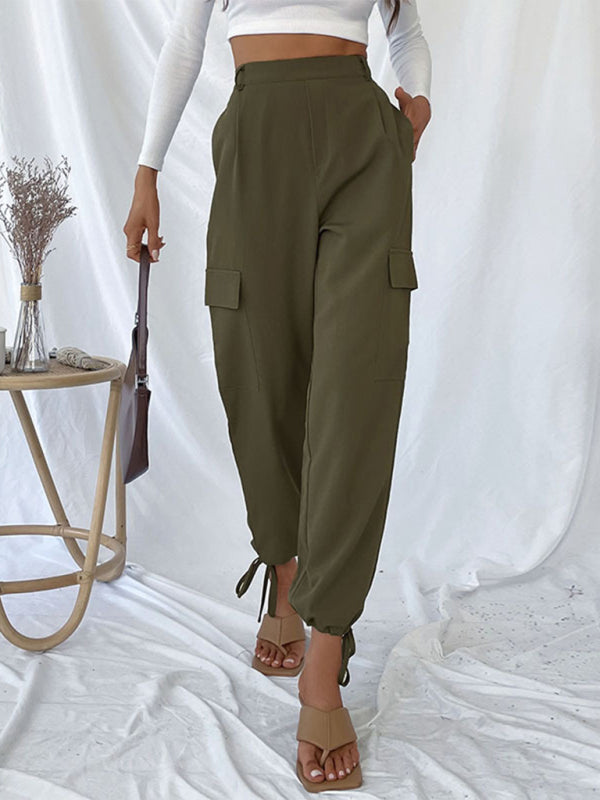 Blue Zone Planet | women's trousers solid color casual pants-[Adult]-[Female]-2022 Online Blue Zone Planet