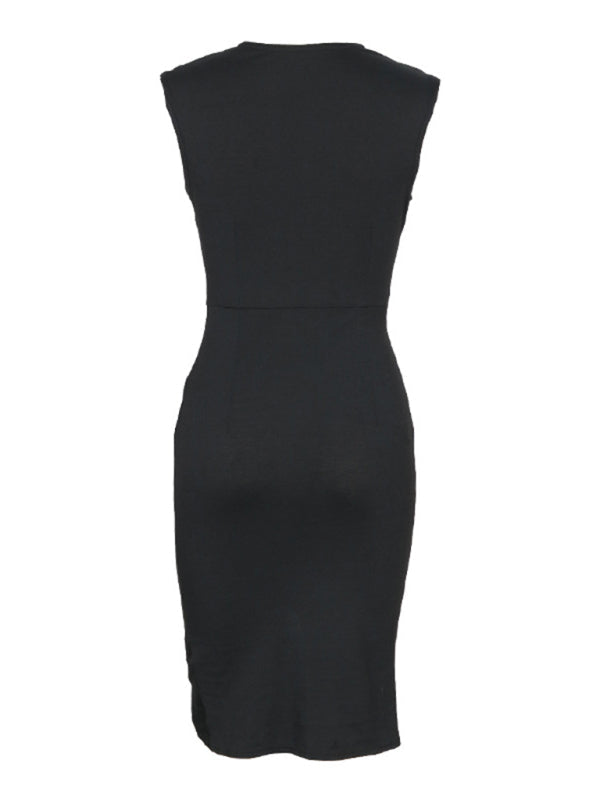 New sleeveless black slim fit dress-[Adult]-[Female]-2022 Online Blue Zone Planet