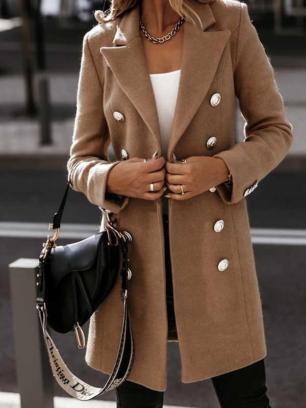 Amsoin Double Breasted Coat
