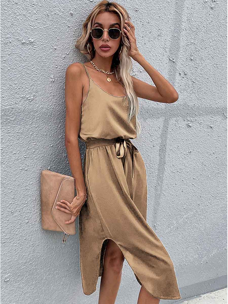Amsoin Casual Strap dress