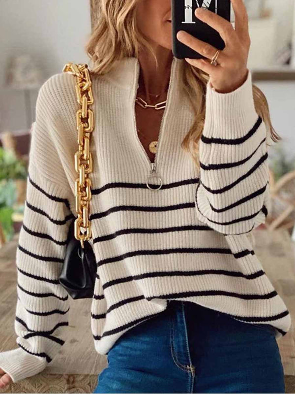 Amsoin Striped Pullover Jumper