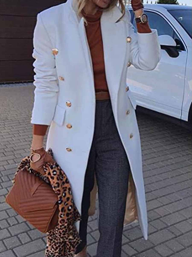 Amsoin Button Fashion Coat