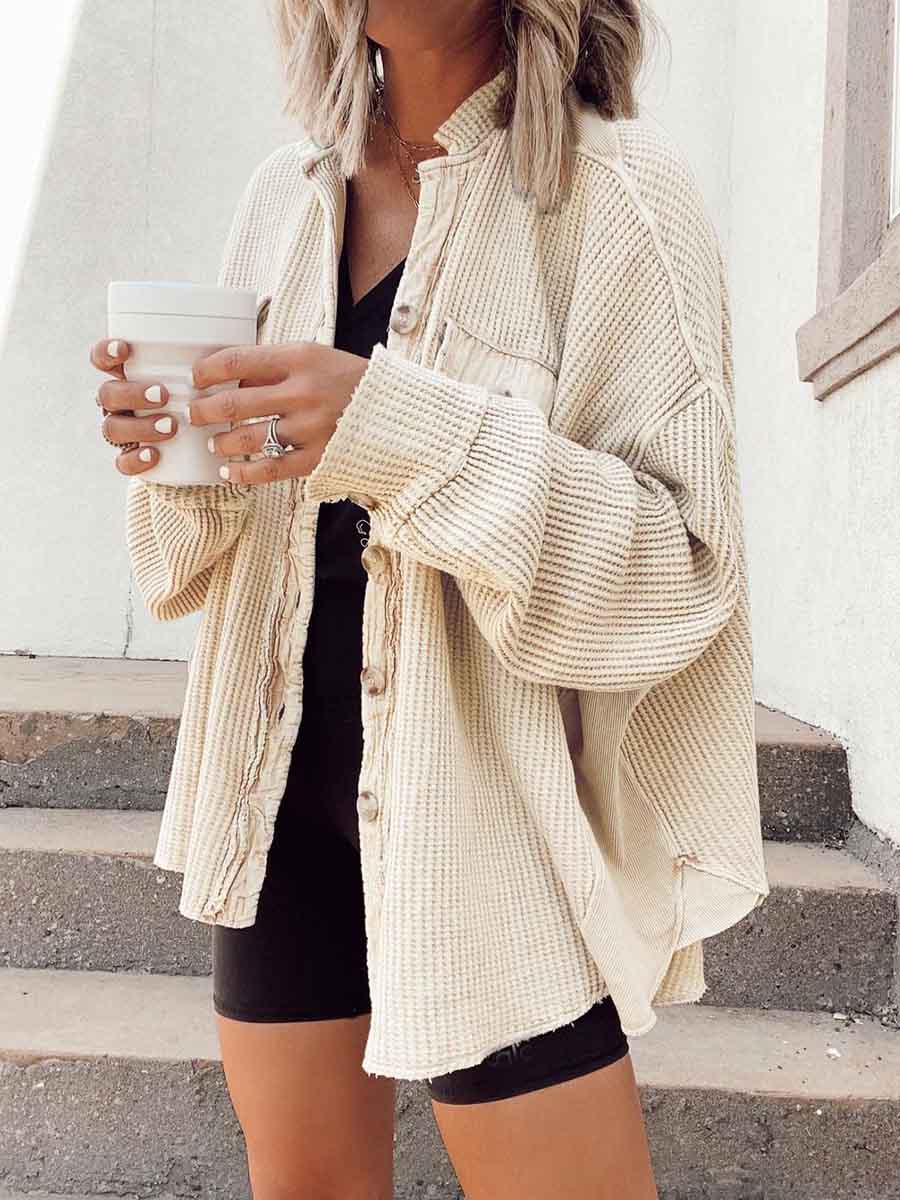 Amsoin Loose Irregular Pocket Tops