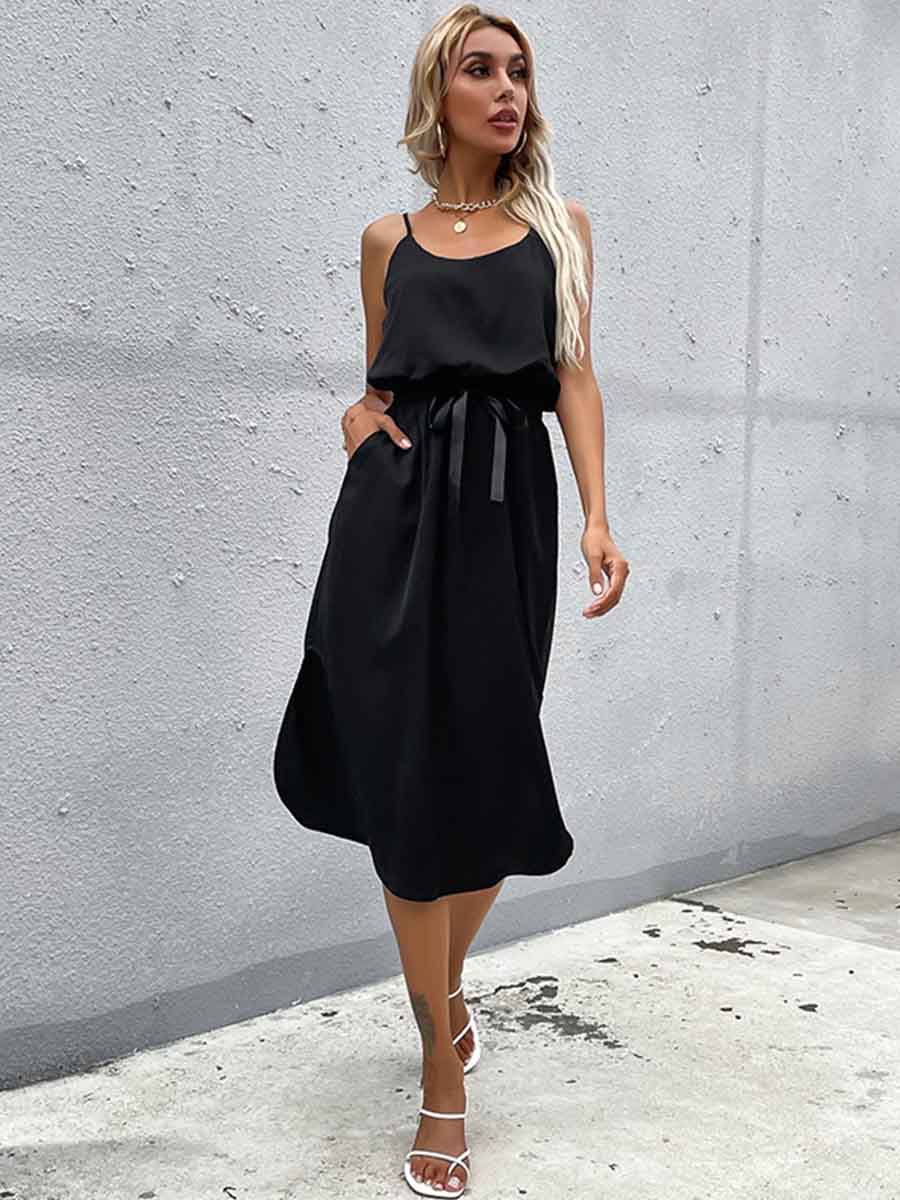 Amsoin Casual Strap dress
