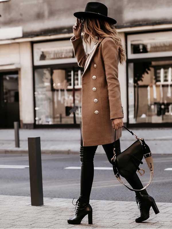 Amsoin Double Breasted Coat