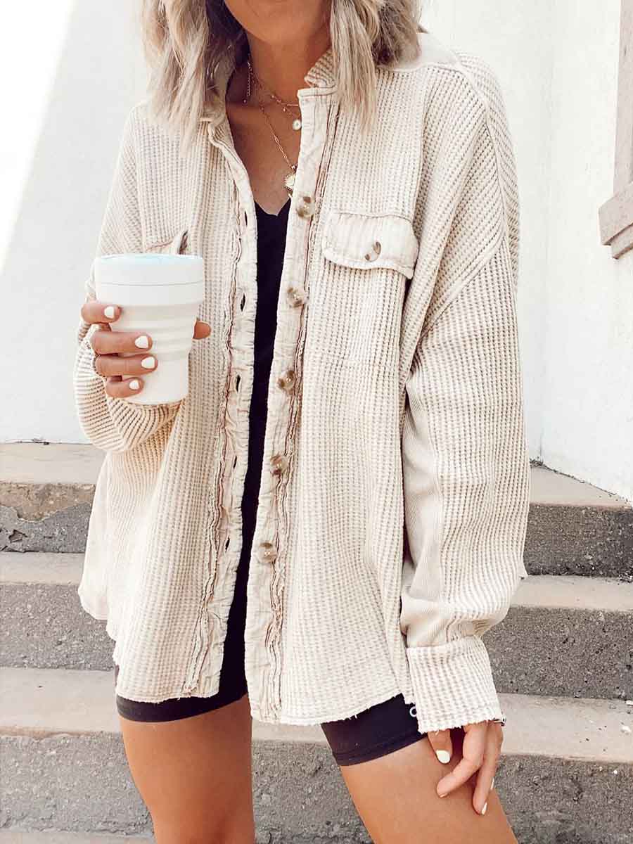 Amsoin Loose Irregular Pocket Tops