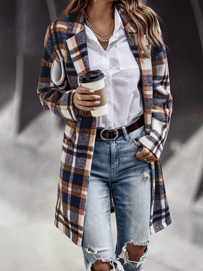 Amsoin Lapel Single Breasted Pocket Coats