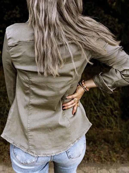 Amsoin Trendy Denim Tops