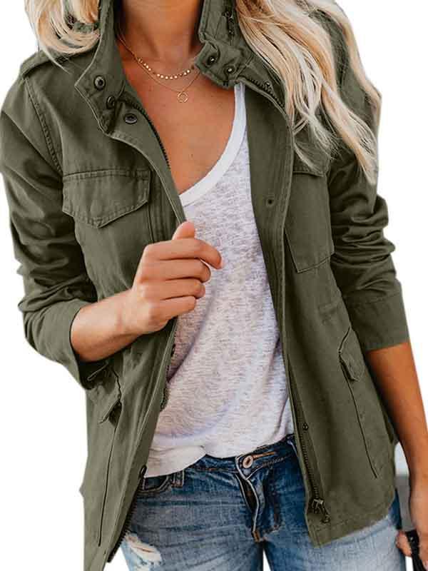 Amsoin Casual lapel Jackets With Pocket