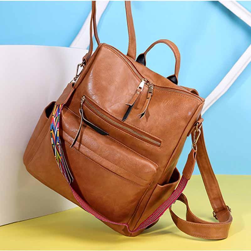 Amsoin Retro Brown Backpack