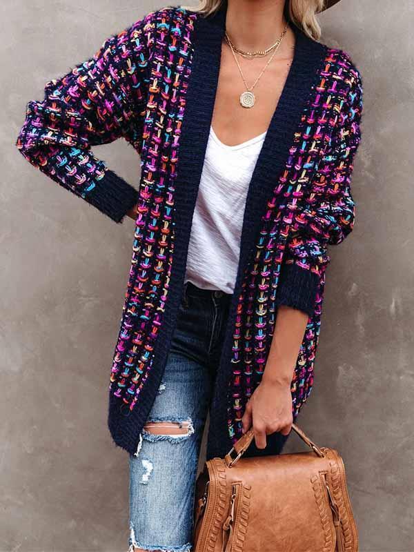 Amsoin Colorful Knit Cardigan