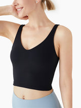 Amsoin Wide Shoulder Strap Push-up Sports Tops
