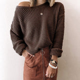 Amsoin Loose Hollow Sweater