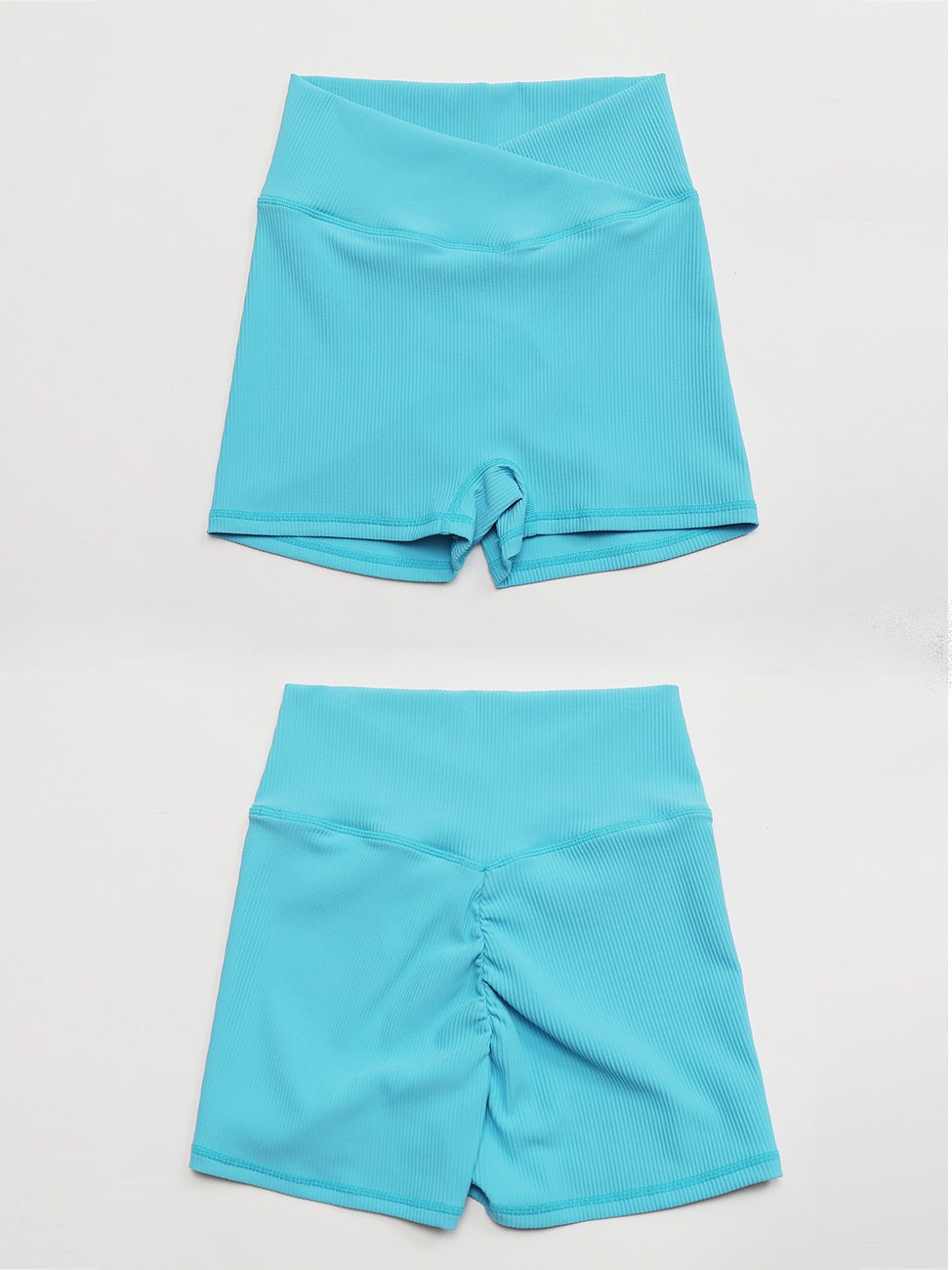 Amsoin Solid Rib Running Active Shorts