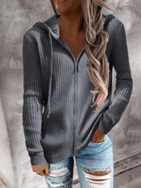 Amsoin Striped Knitted Sweatshirt