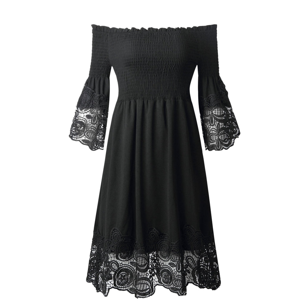 Amsoin Lace Off-shoulder Dress