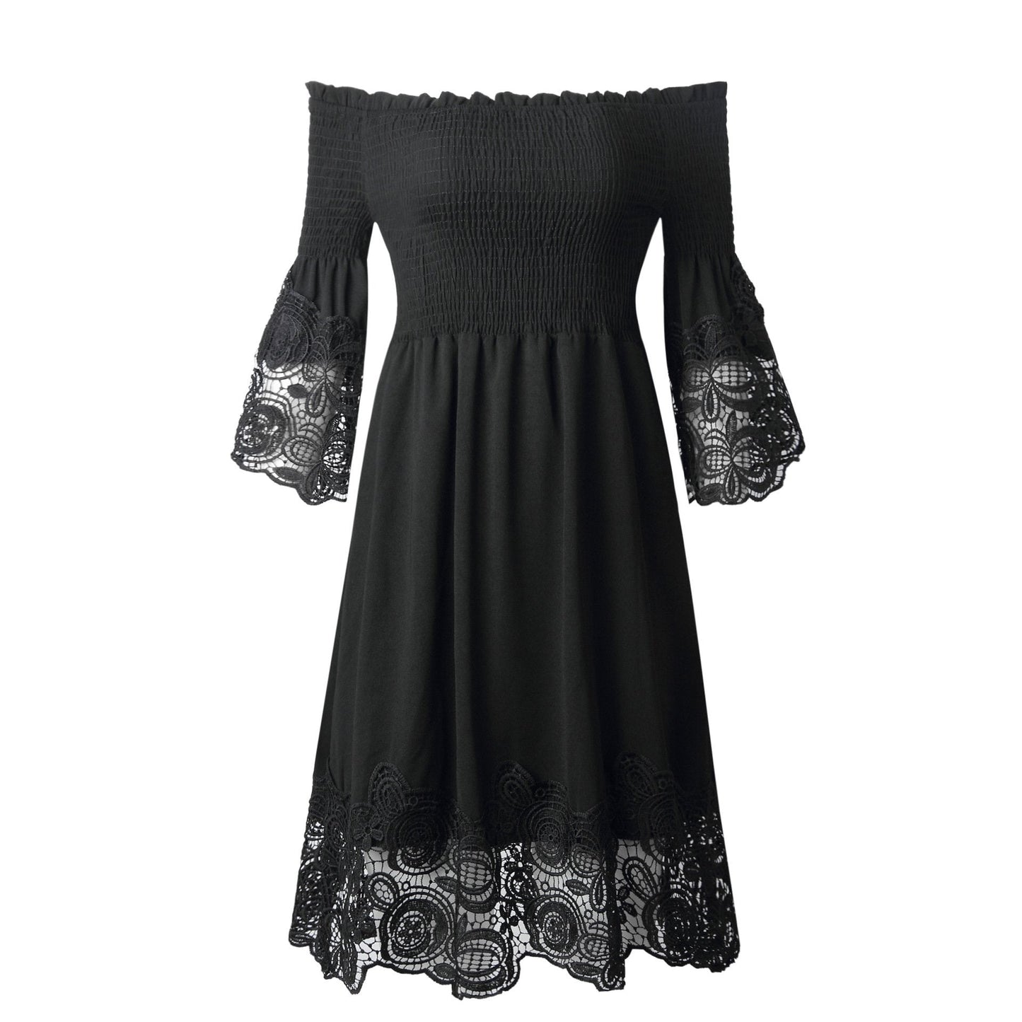 Amsoin Lace Off-shoulder Dress