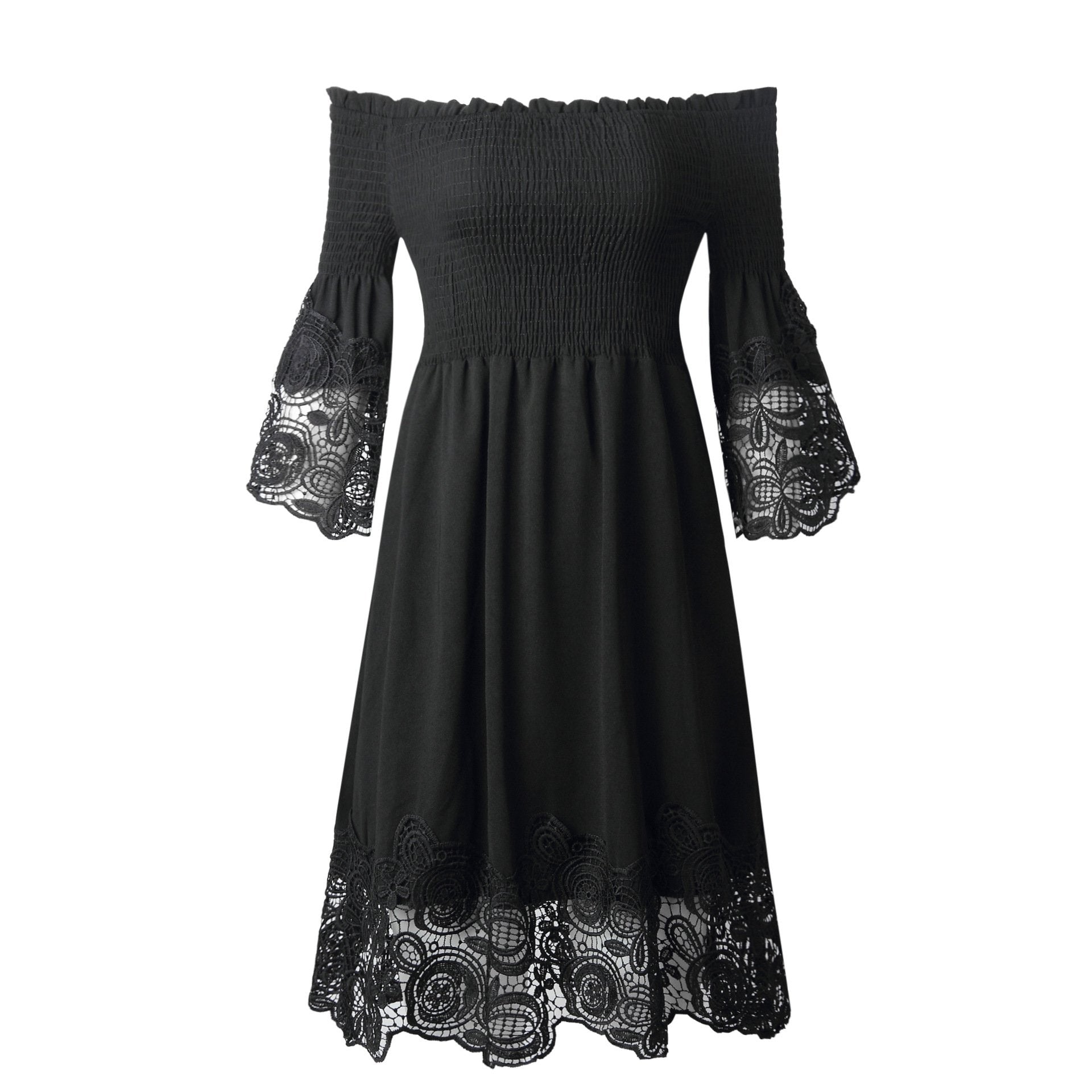 Amsoin Lace Off-shoulder Dress