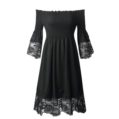 Amsoin Lace Off-shoulder Dress