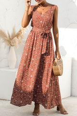 Amsoin Fashion Casual Leopard Patchwork V Neck A Line Dresses(5 colors)