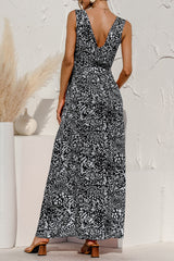 Amsoin Fashion Casual Leopard Patchwork V Neck A Line Dresses(5 colors)