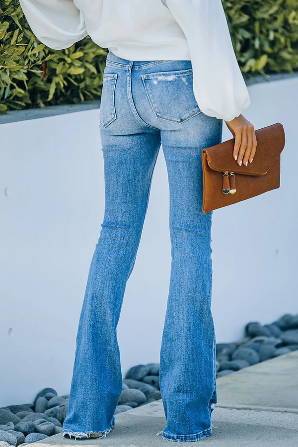 Street Tassel Ripped Mid Waist Speaker Bottoms