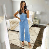 Amsoin Sling Baggy Wide Legs Jumpsuit