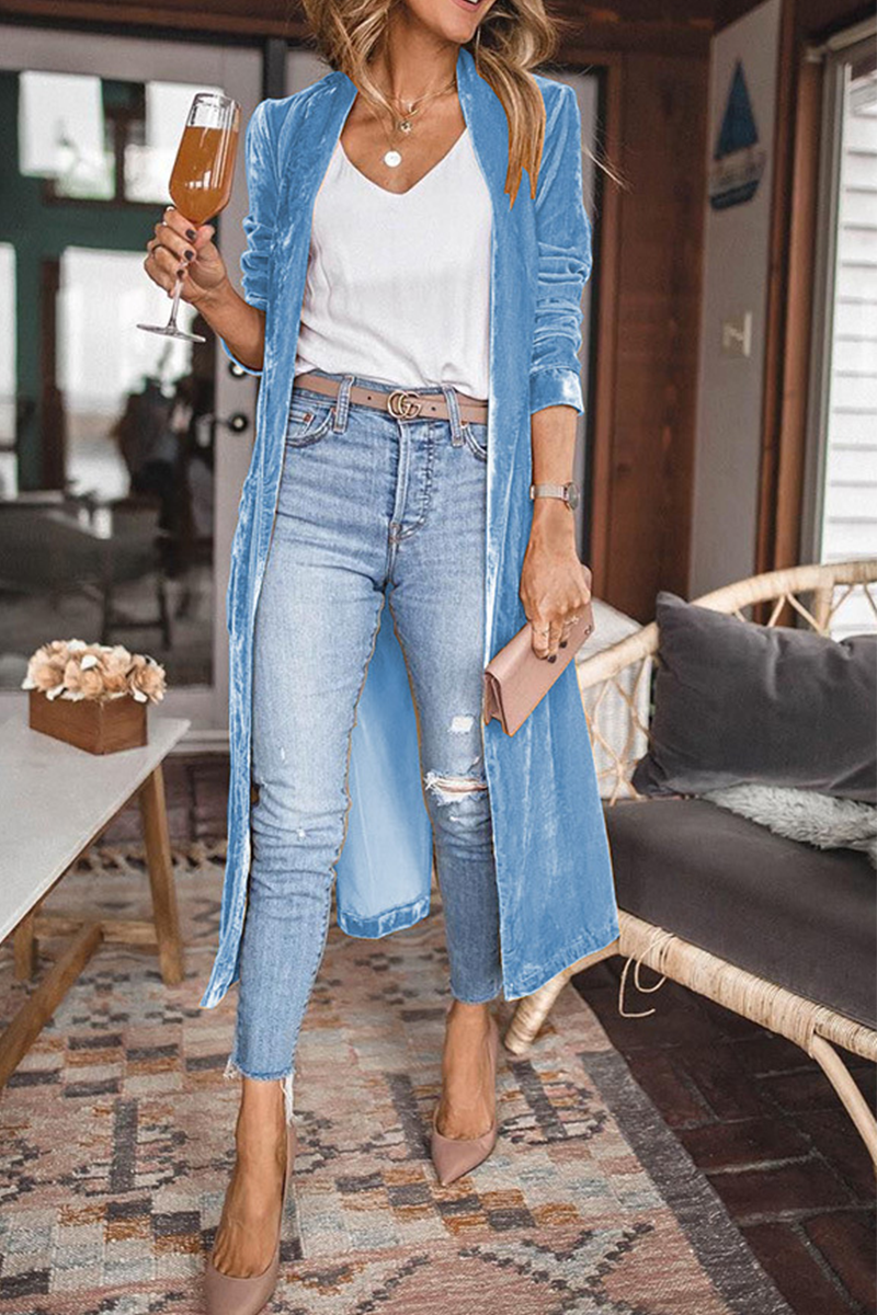 Amsoin Patchwork Cardigan Collar Outerwear(7 Colors)