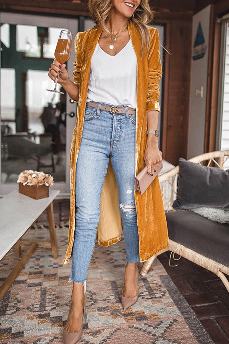 Amsoin Patchwork Cardigan Collar Outerwear(7 Colors)