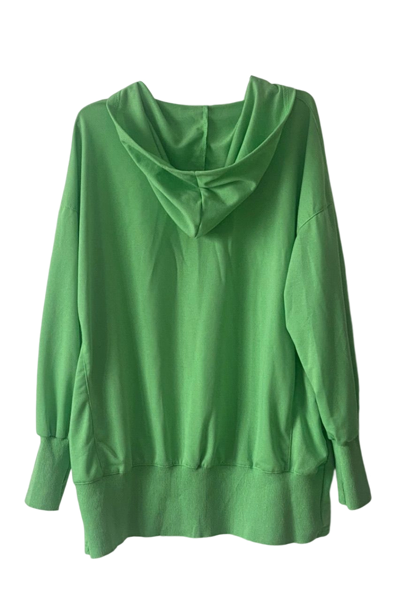 Amsoin Casual Stylish Solid Pocket Buckle Hooded Collar Tops(9 Colors)