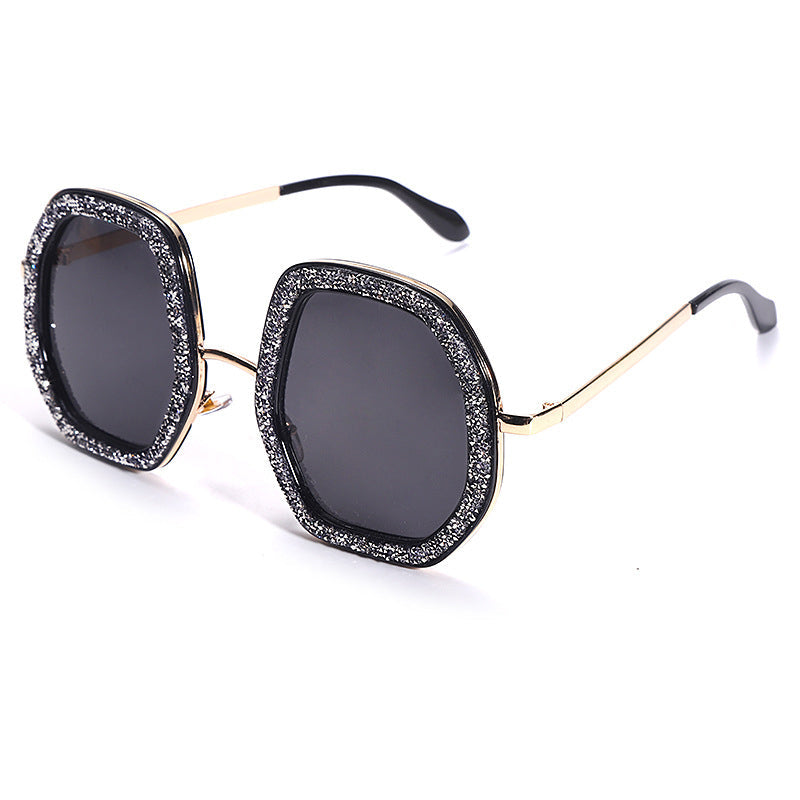 Amsoin Casual Daily Vintage Patchwork Rhinestone Sunglasses