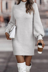 Amsoin Turtleneck Knit Dresses(7 Colors)