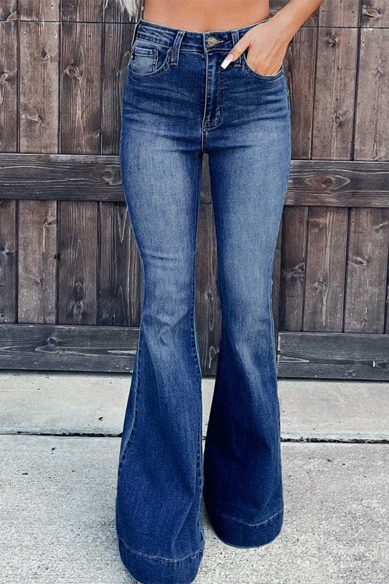 Amsoin High Waist Boot Cut Denim Jeans