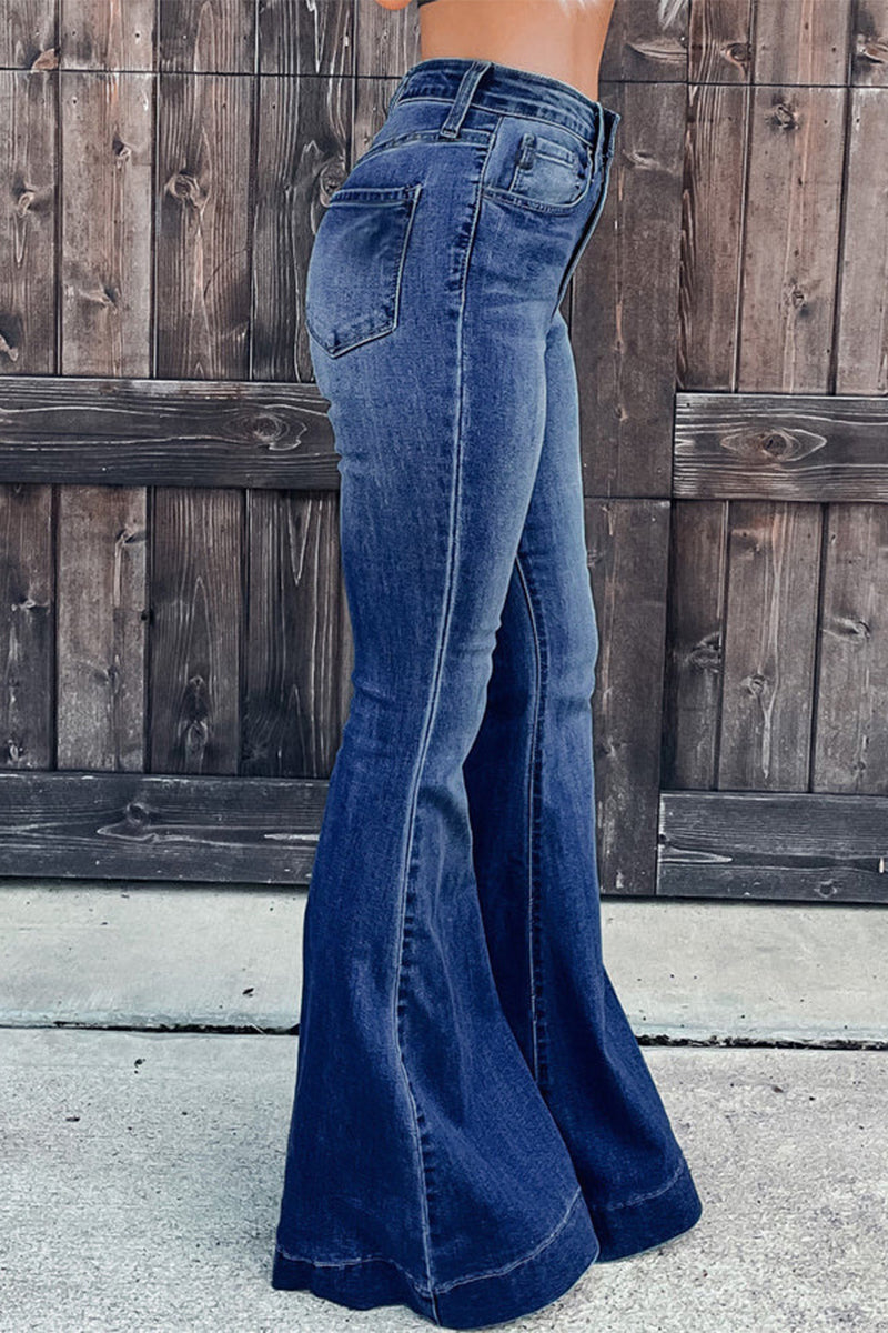 Amsoin High Waist Boot Cut Denim Jeans