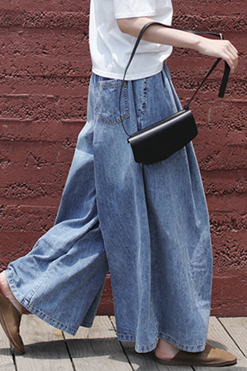 Amsoin High Waist Boot Cut Denim Jeans