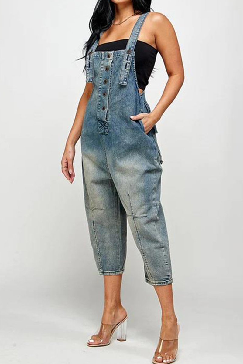 Amsoin Square Collar Straight Jumpsuits