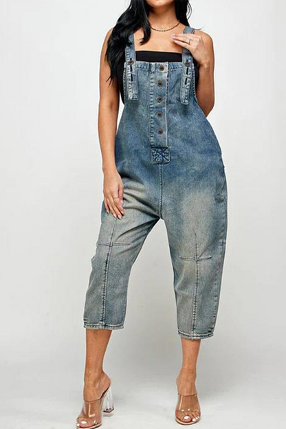 Amsoin Square Collar Straight Jumpsuits