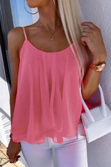 Sweet Solid Patchwork U Neck Tops