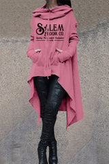 Fashion Print Irregular Long Sleeve Sweatshirt