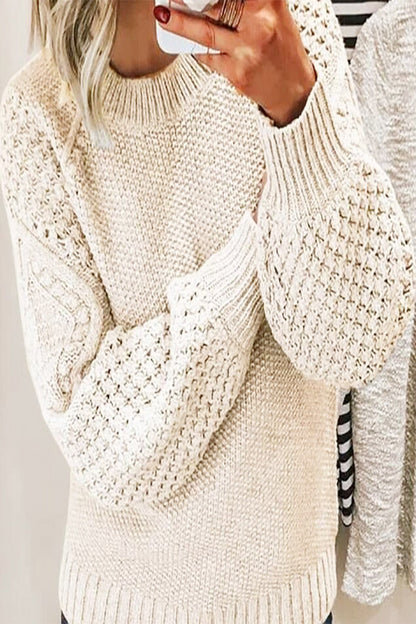 Casual Solid Patchwork O Neck Tops