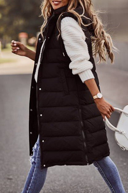 Casual Street Solid Zipper Mandarin Collar Tops