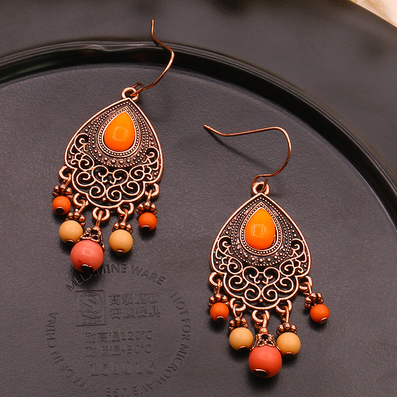 Bohemian Geometric Patchwork Earrings