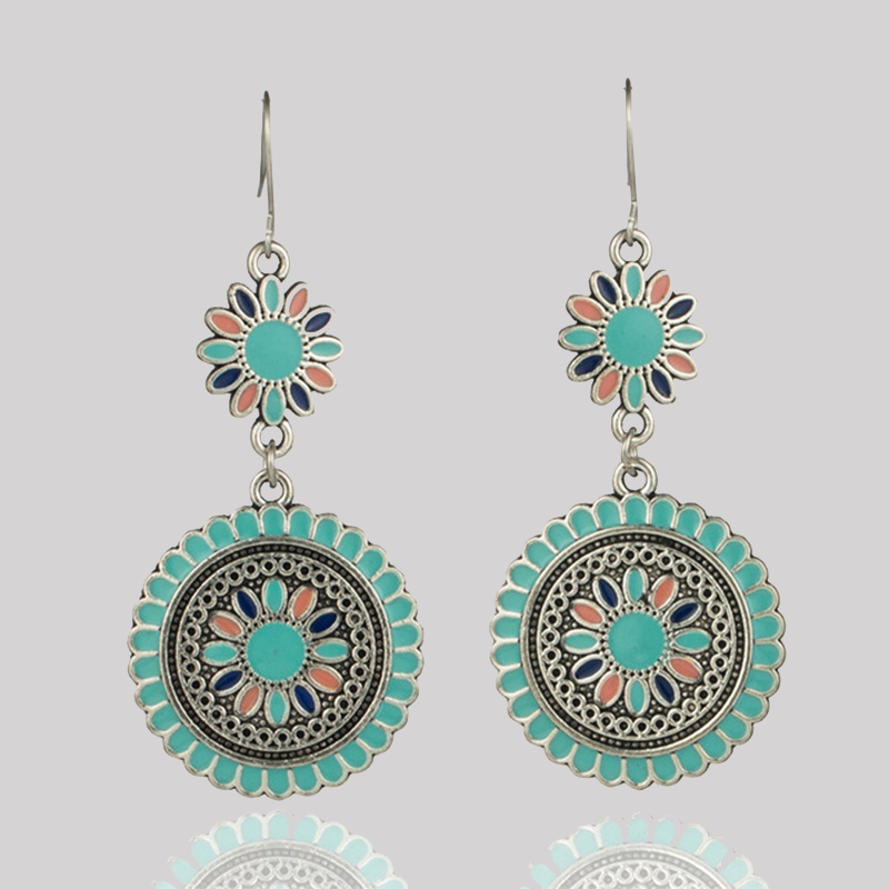 Bohemian Vintage Geometric Patchwork Earrings