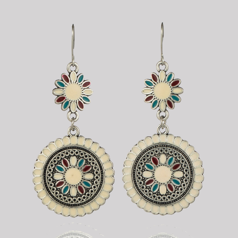 Bohemian Vintage Geometric Patchwork Earrings