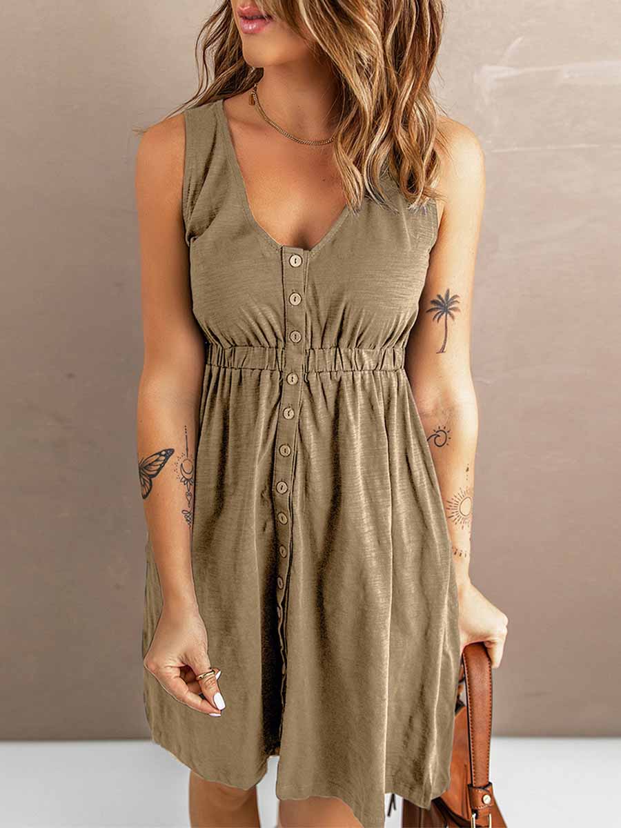 Amsoin Casual Vest Dress
