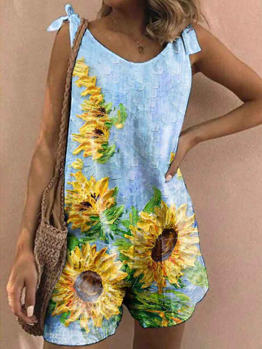 Amsoin New Printed Loose Style Romper