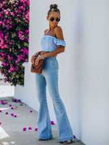 Amsoin High-waist Stretch Fashion Jeans