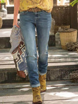 Amsoin Straight Vintage Mid-Rise Jeans